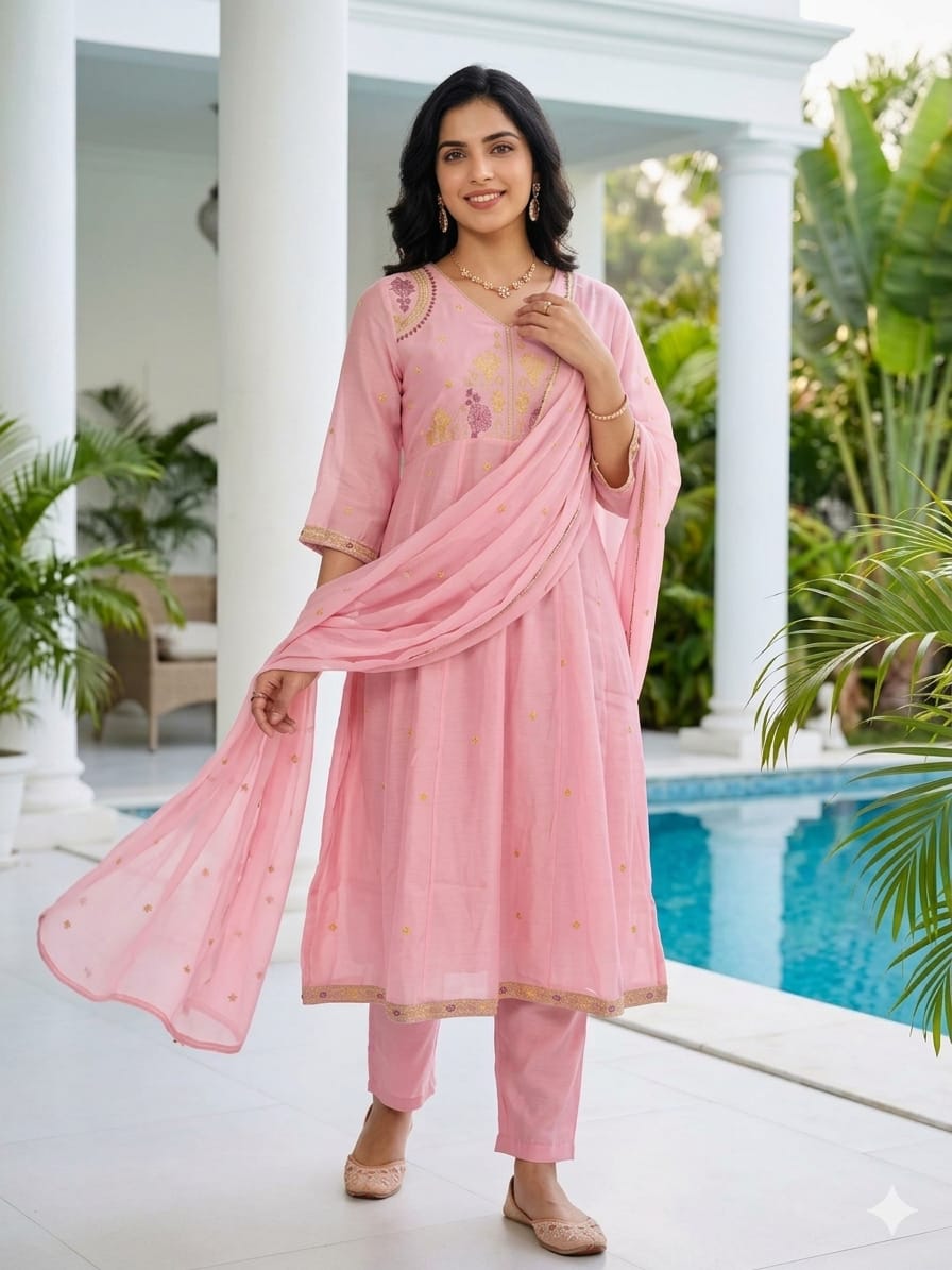 The Blush Gulmohar Anarkali