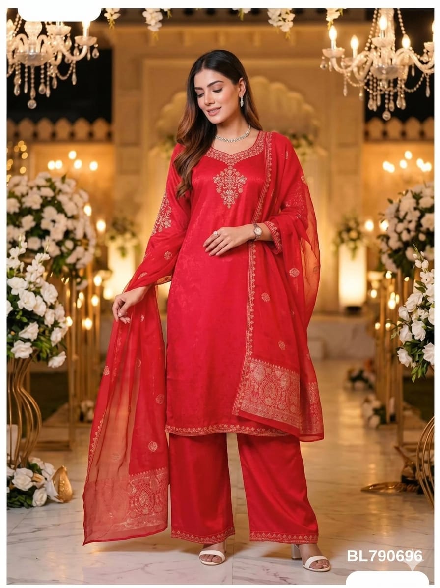 Crimson Zari Royal Suit Set
