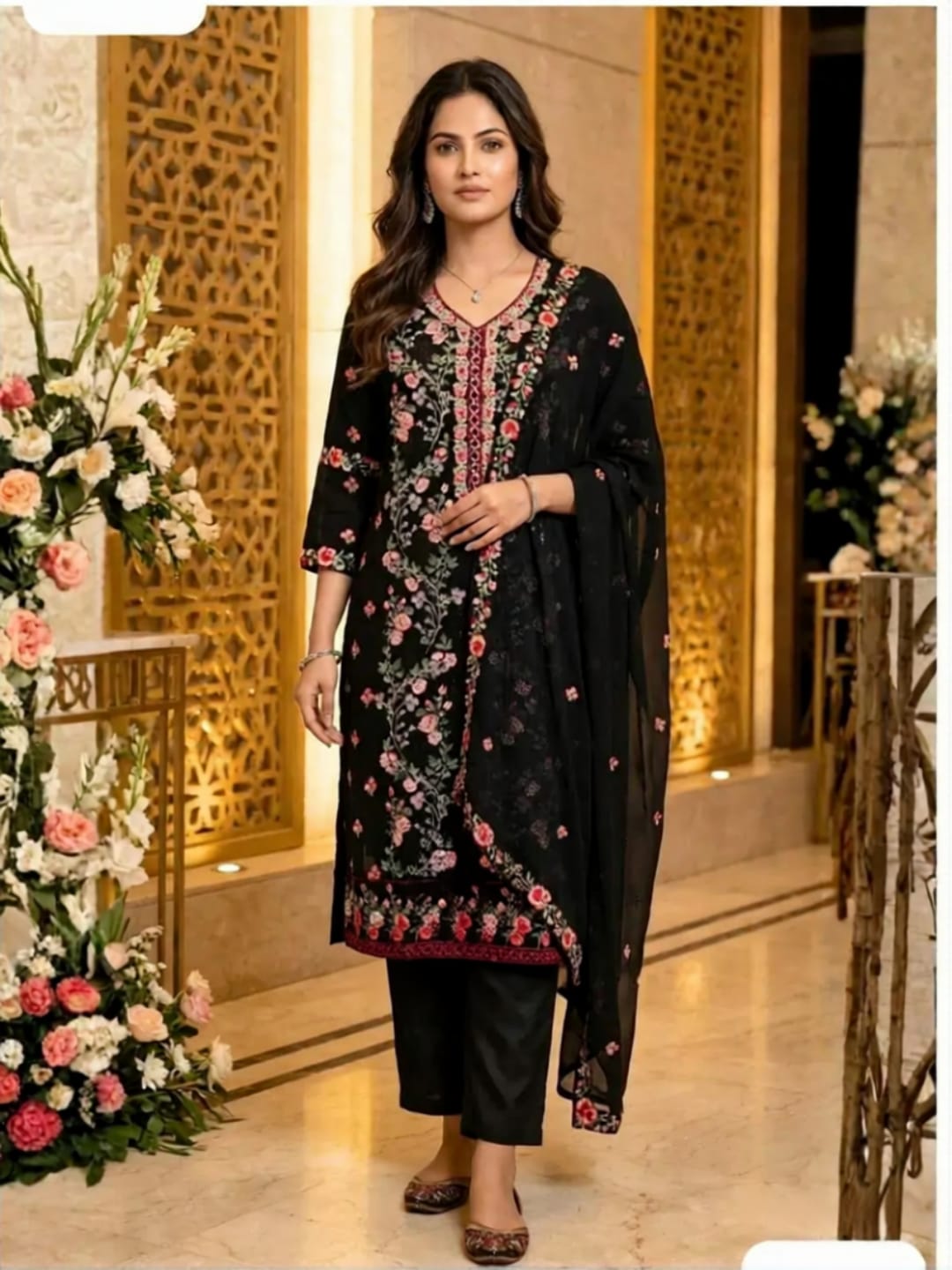 Classy Pakistani Suit with Modern Ethnic Design and Stylish Premium Fashion Look